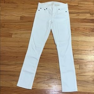 White matchstick jeans